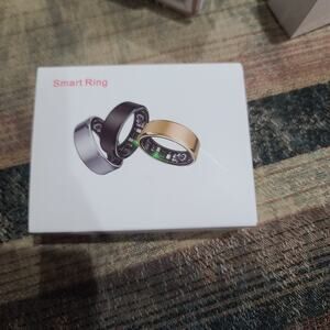 Smart Ring Size 8 Silver SmartHealth Mobile Charging NEW